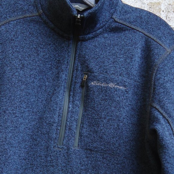 SIZE S. Eddie Bauer Fleece Quarter Zip Pullover. - Picture 6 of 16